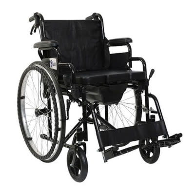 Tuvalet Klozetli katlanabilir tekerlekli sandalye (Model 5943)