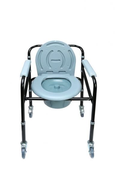 KİFİDİS KY696 Kifidis Tekerlekli Tuvaletli Banyo Sandalyesi AGSTWC005 Siyah / Black